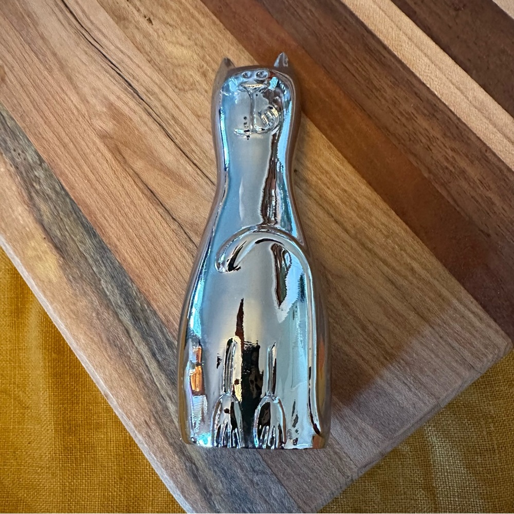 Silver Tone Cat Bottle Opener